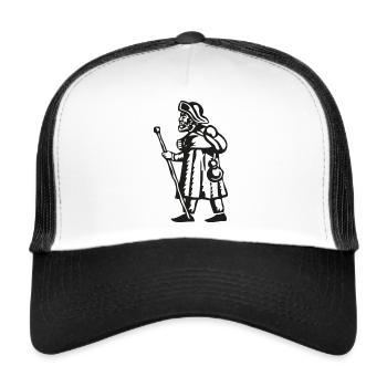 Pilger Compostela - Trucker Cap - Weiß/Schwarz - Vorne