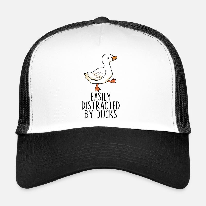 Easily Distracted by Ducks - Trucker Cap - white/black