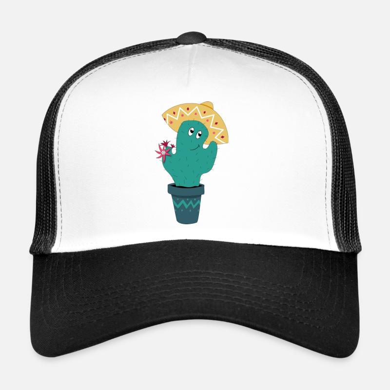 Mexikanischer Kaktus - Trucker Cap - Weiß/Schwarz