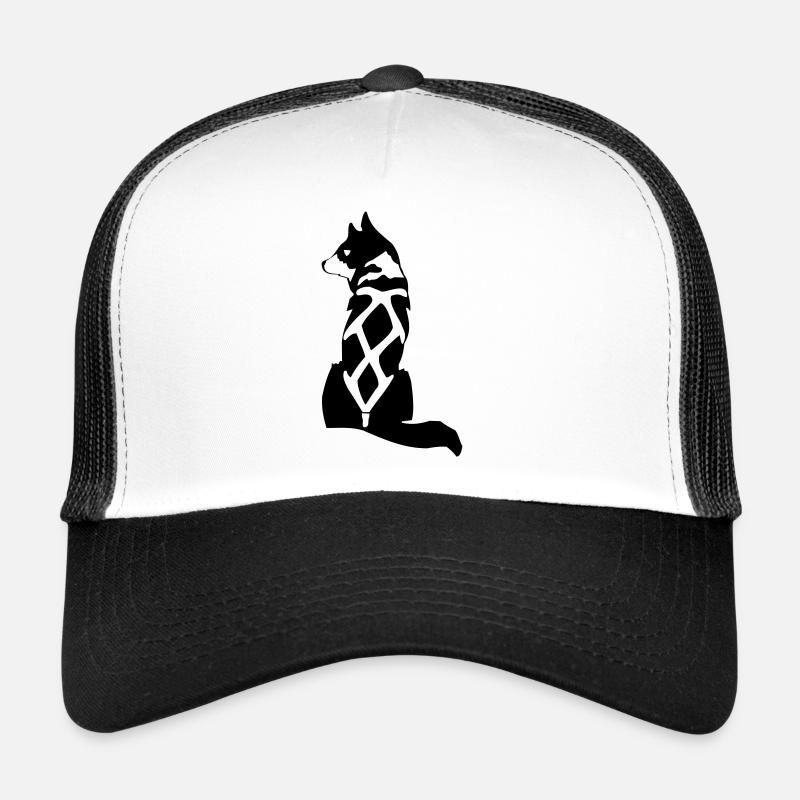 Yukon Quest - Schlittenhund (1) - Trucker Cap - Weiß/Schwarz