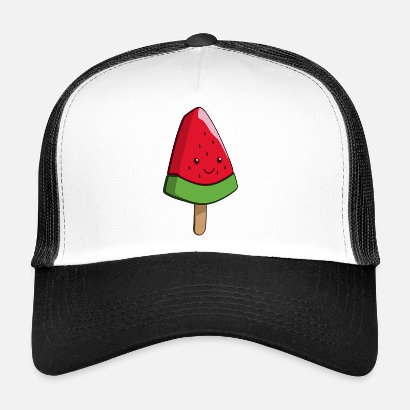 Glace à la pastèque Art sur un bâton Casquette trucker 