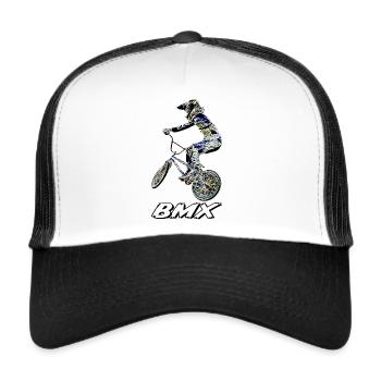 BMX - Trucker Cap - Weiß/Schwarz - Vorne