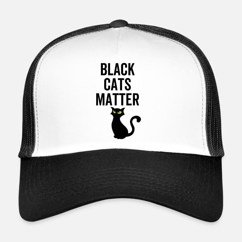 Schwarze Katzen sind wichtig - Trucker Cap - Weiß/Schwarz