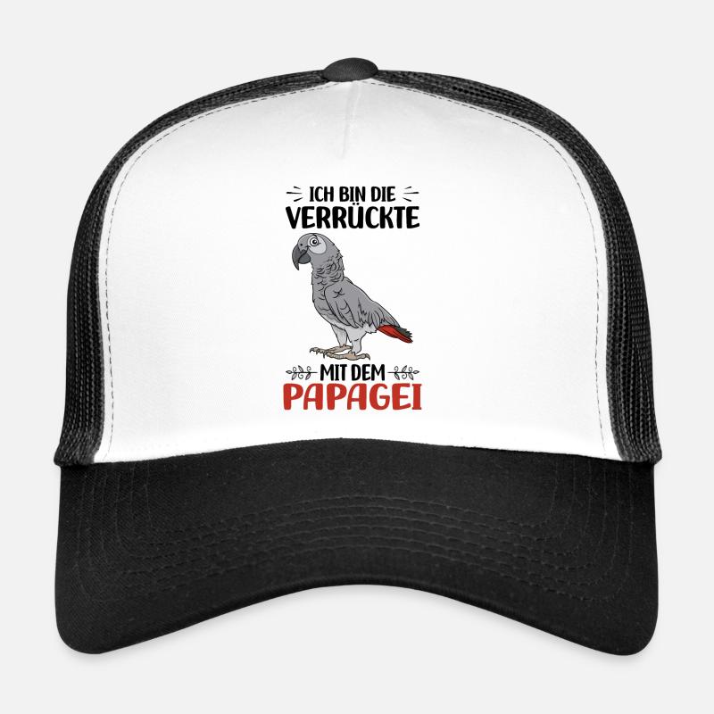 Papagei - Trucker Cap - Weiß/Schwarz