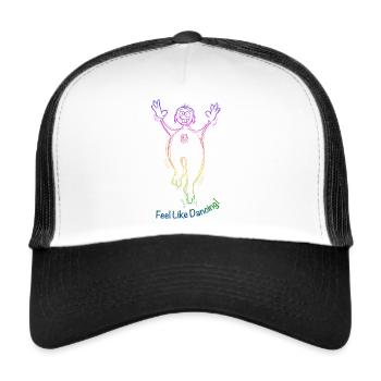 Feel like Dancing Regenbogen - Trucker Cap - Weiß/Schwarz - Vorne