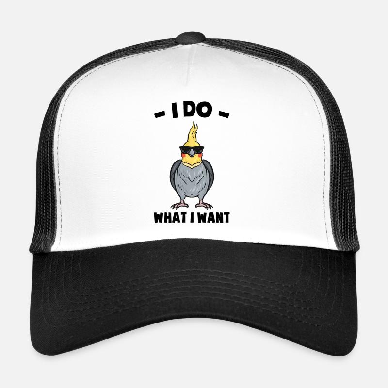 Nymphensittich - Trucker Cap - Weiß/Schwarz