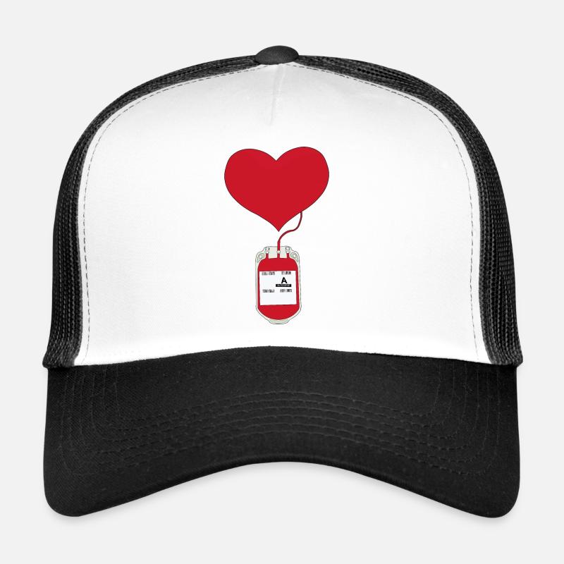 At donere blod er en kærlighedshandling - Trucker cap - hvid/sort
