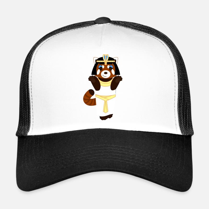 Red panda disguised as Cleopatra - Trucker Cap - white/black