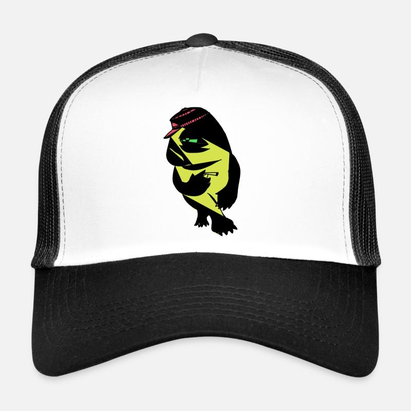 Neon Bär - Trucker Cap - Weiß/Schwarz