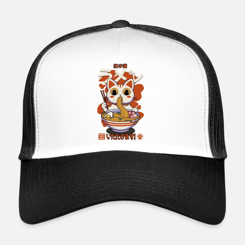 Maneki neko ramen retro Trucker Cap