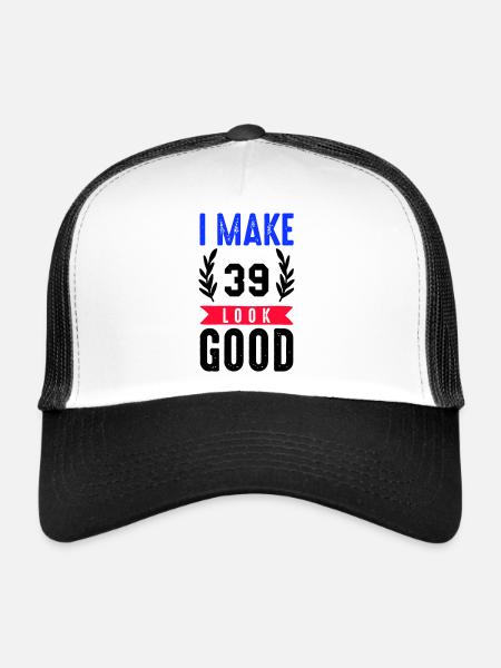 Belle apparence 39 - Casquette trucker  - blanc/noir - Devant