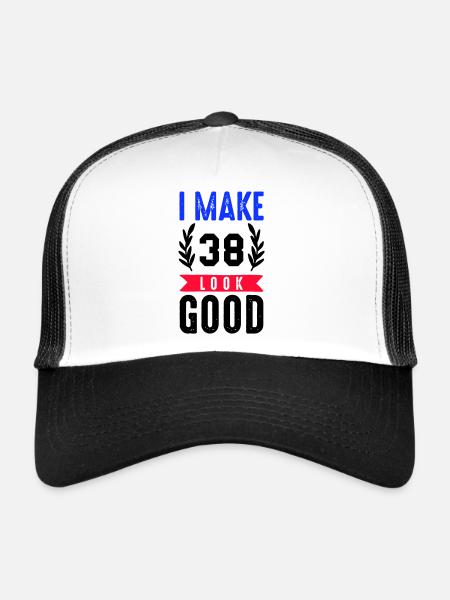 Belle apparence 38 - Casquette trucker  - blanc/noir - Devant