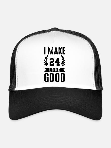 Belle apparence 24 - Casquette trucker  - blanc/noir - Devant