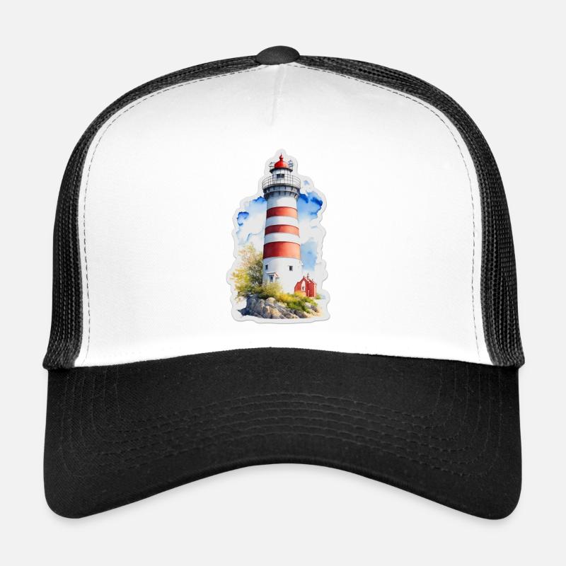 Phare - Casquette trucker  - blanc/noir