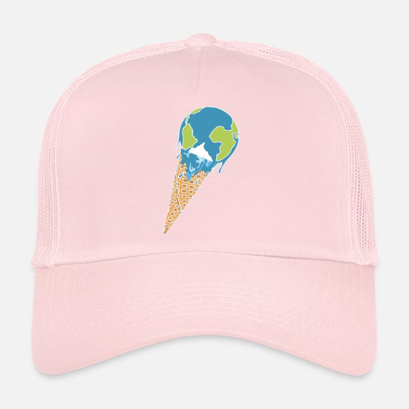 Faire fondre la terre comme crème glacée dans une gaufre Casquette trucker 