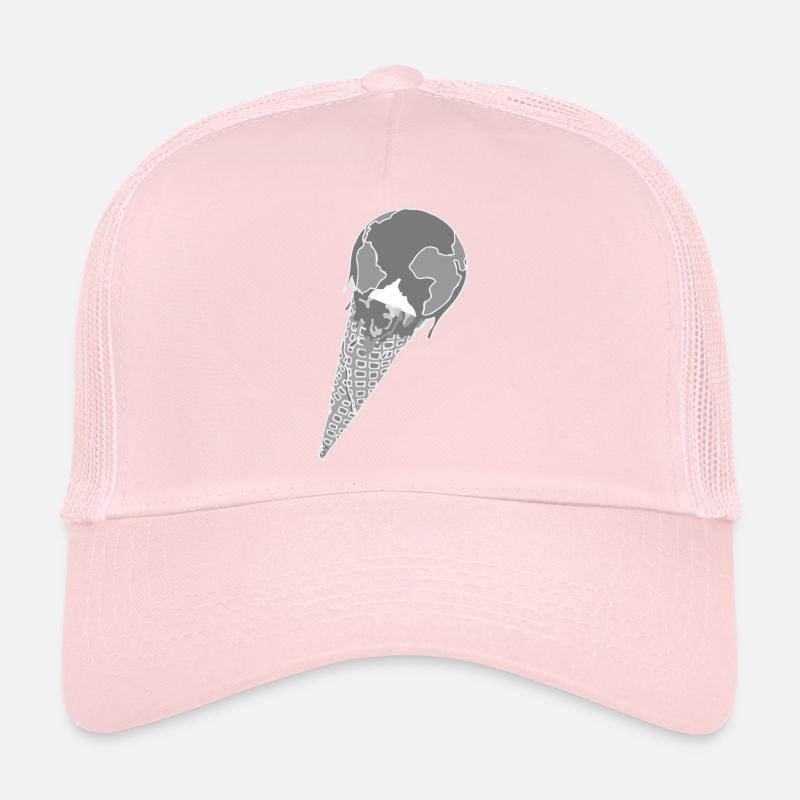 Faire fondre la terre comme crème glacée dans une gaufre Casquette trucker 