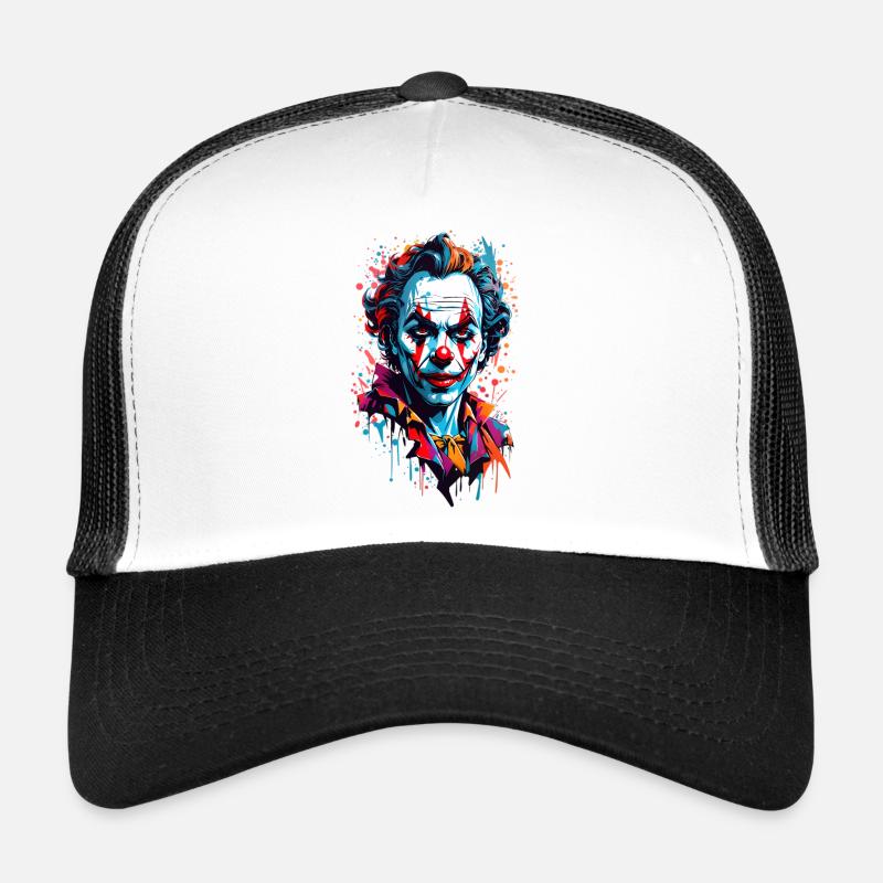 Joker Clown - Trucker Cap - Weiß/Schwarz