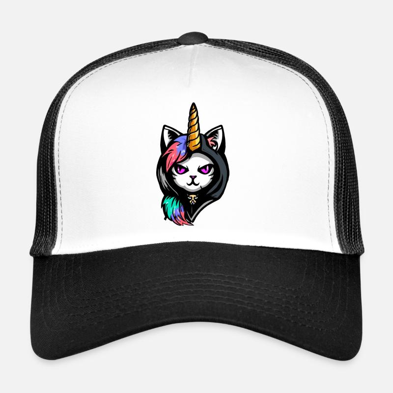 chat-licorne rebelle Casquette trucker 