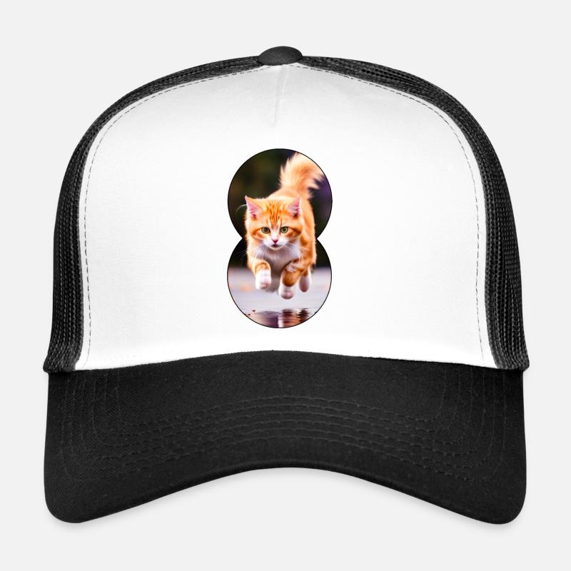 Course à pied cat 4 - Casquette trucker  - blanc/noir