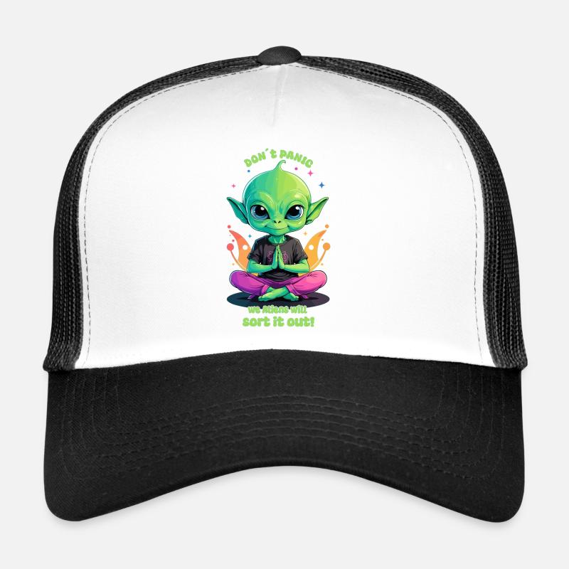 Cute Alien régule cela ! - Casquette trucker  - blanc/noir
