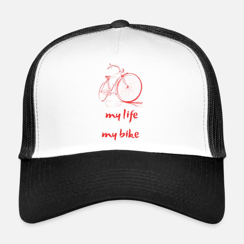 Fahrräder und Motivation zur Bewegung - Trucker Cap - Weiß/Schwarz