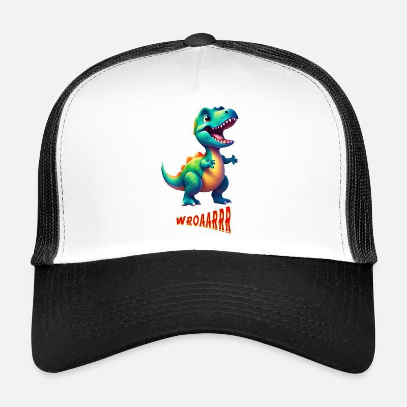 Dino - Trucker Cap - Weiß/Schwarz