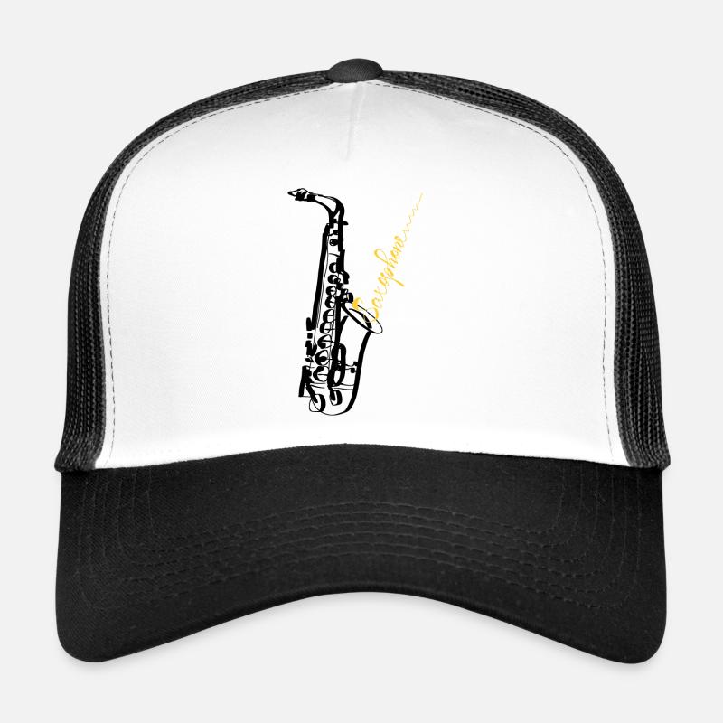 Saxophone Player Chemise cadeau d’écriture manuscrite Casquette trucker 