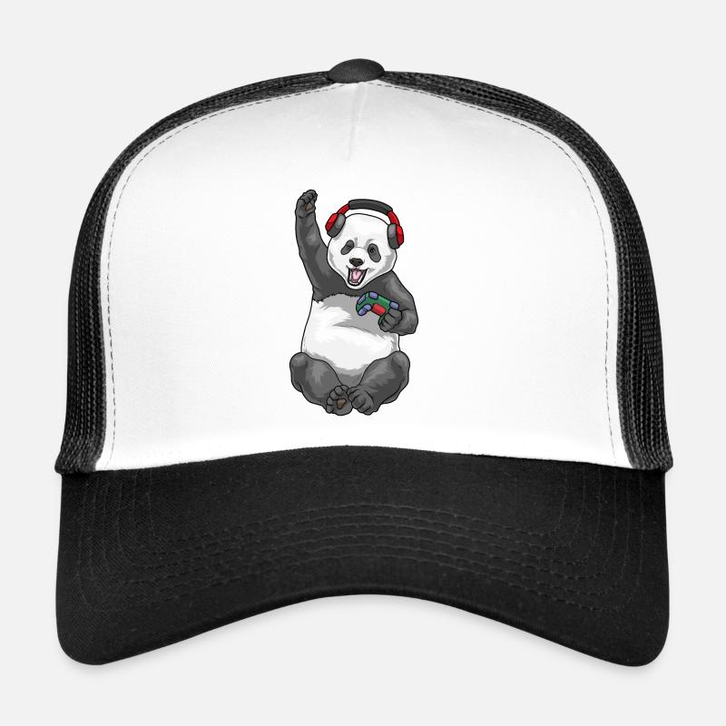 Panda Gamer Controller Trucker Cap