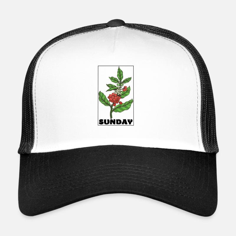 SUNDAY - Trucker Cap - Weiß/Schwarz