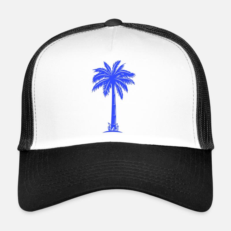 palme silhouette - Trucker Cap - Weiß/Schwarz