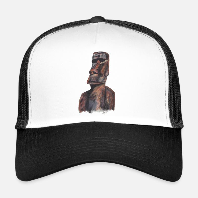 MOAI - Trucker Cap - Weiß/Schwarz