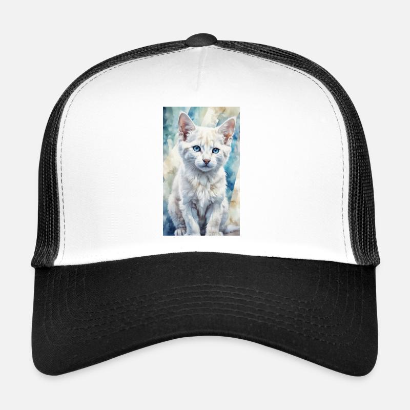 Blue-Eyed Kitten Trucker Cap