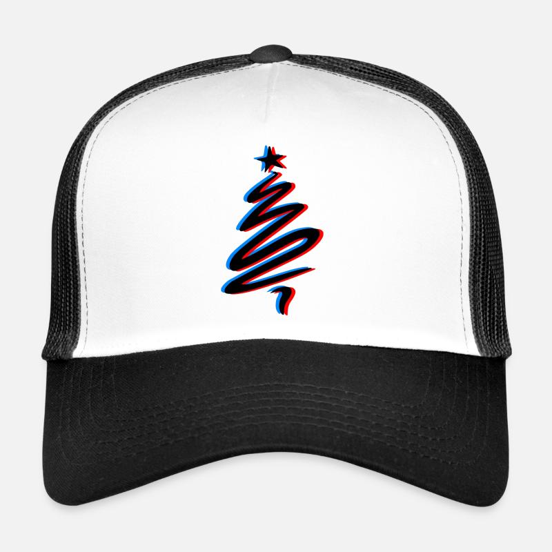 Sapin ombré - Casquette trucker - blanc/noir