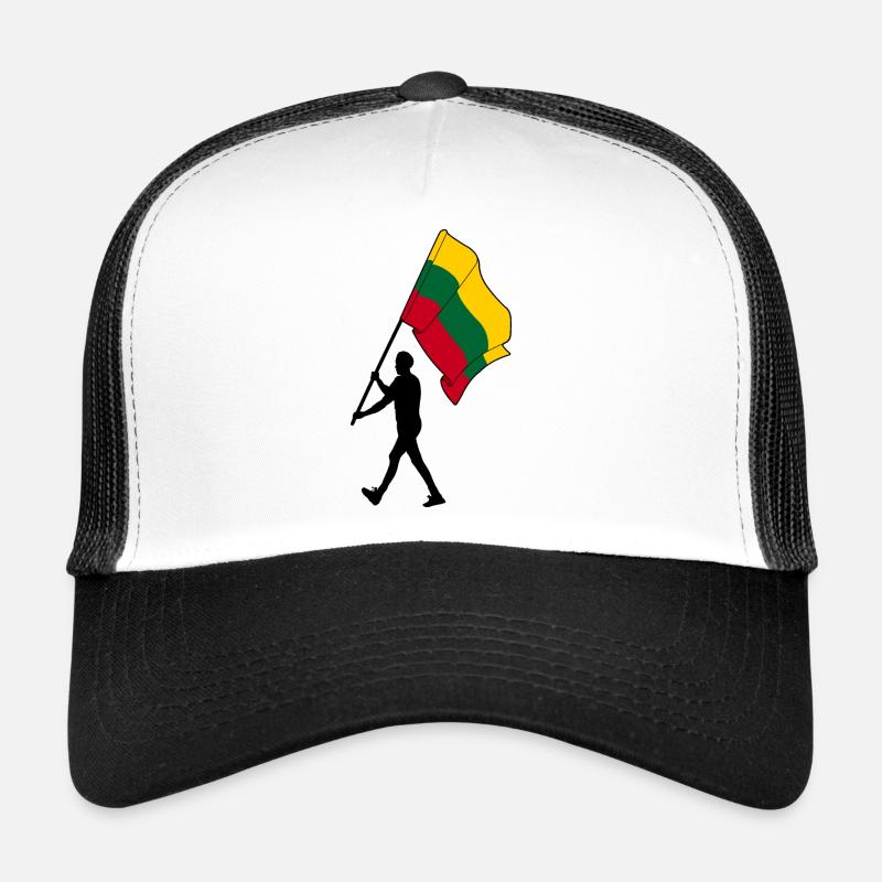 Flag Lithuania man walking Trucker Cap