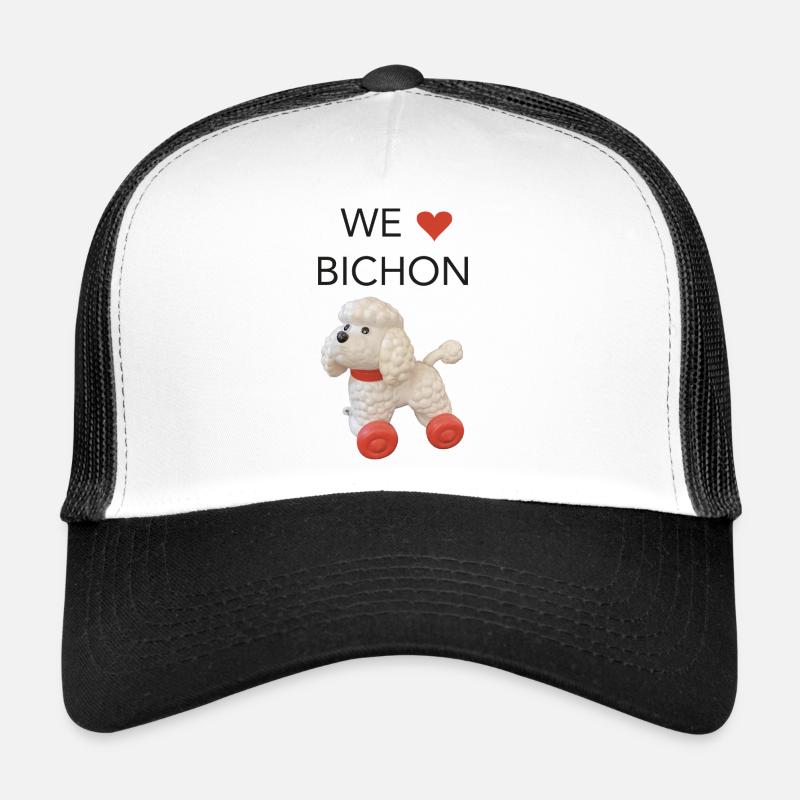 Wir lieben Bichon - Trucker Cap - Weiß/Schwarz
