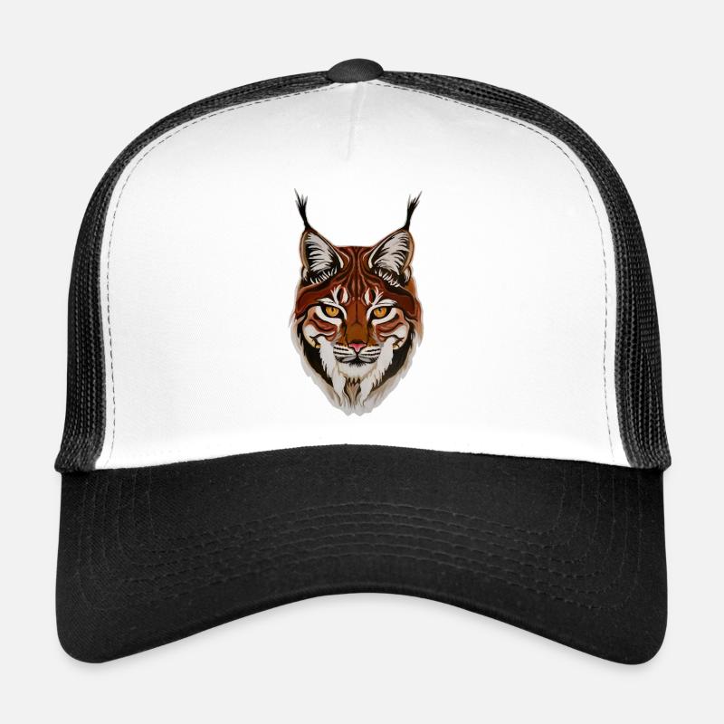 Lynx - Europe's largest big cat - Trucker Cap - white/black