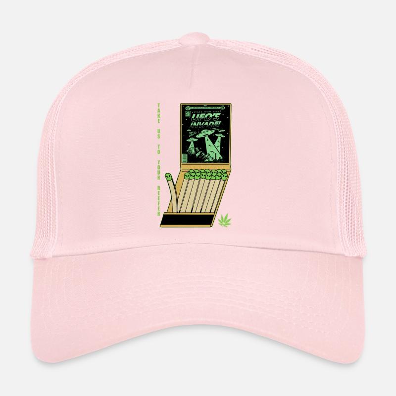 UFO Invasion Vintage Poster Design Trucker Cap