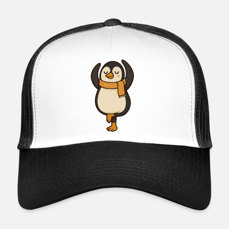 Yoga Penguin – Relaxed dance in animal form Trucker Cap