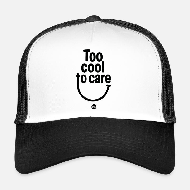 Too cool to care - Trucker Cap - white/black