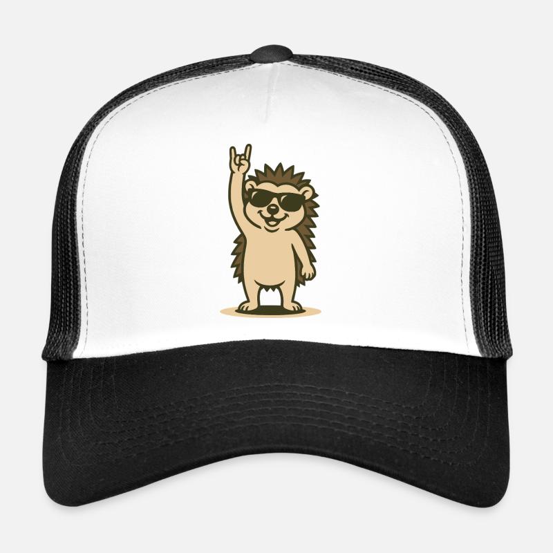 Rock’n’Roll Hérisson Bébé - Casquette trucker  - blanc/noir