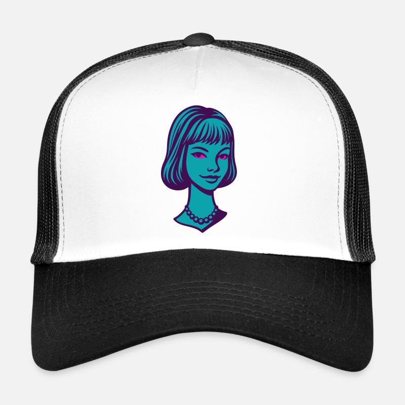 Portrait de Lady Années 60 Pop Art II Casquette trucker 