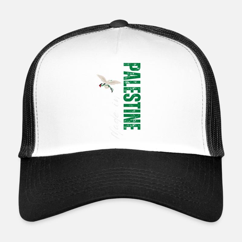 Made in Palestine, design vertical Casquette trucker 