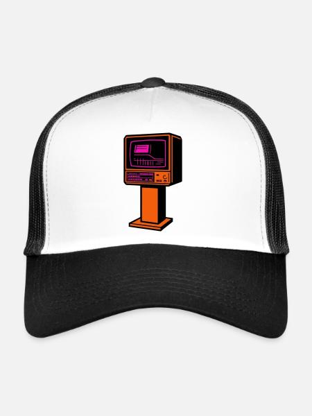 Rétro Future TV - Casquette trucker  - blanc/noir - Devant