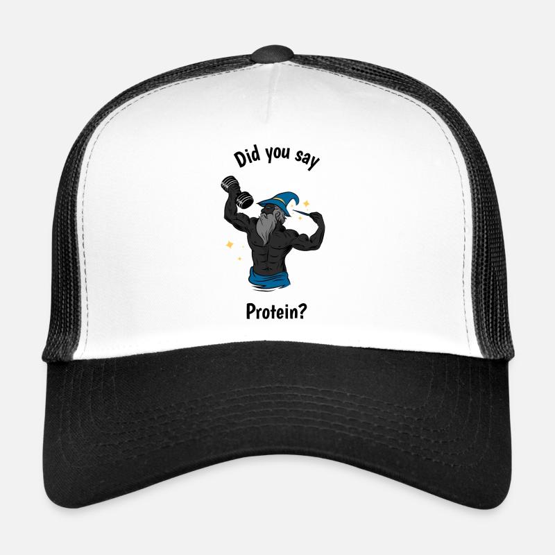 Sagten Sie Protein? - Trucker Cap - Weiß/Schwarz
