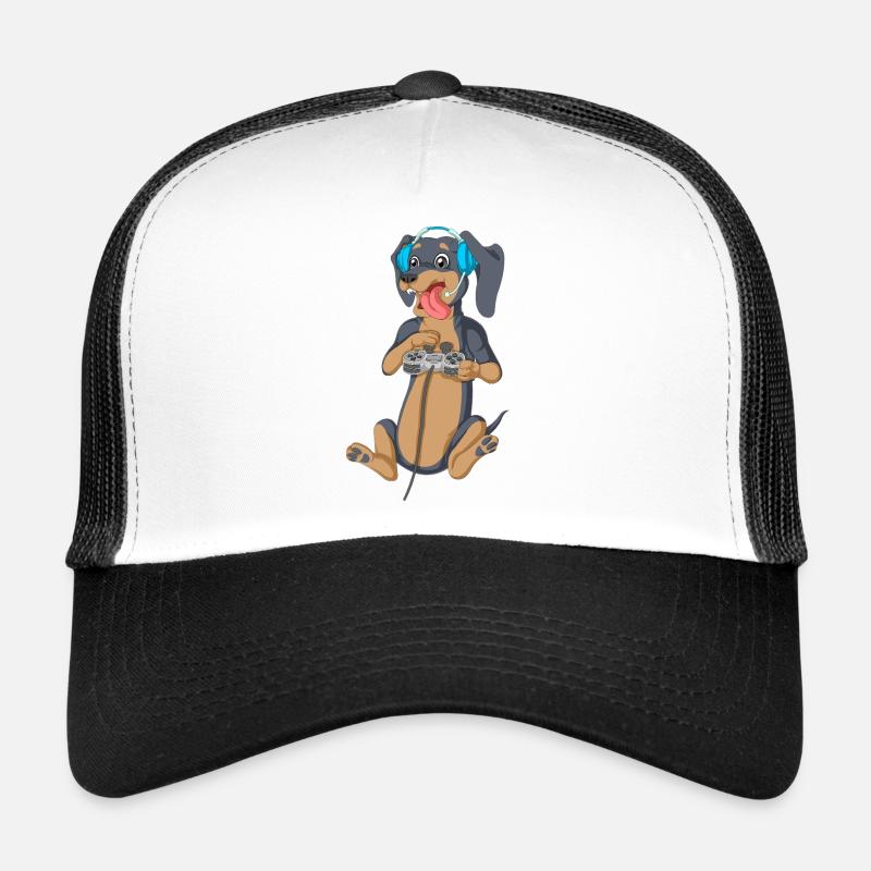 Dachshund Gamer Tee Trucker Cap