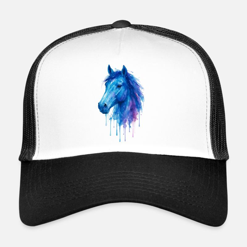 Cheval Aquarelle - Equitation Casquette trucker 