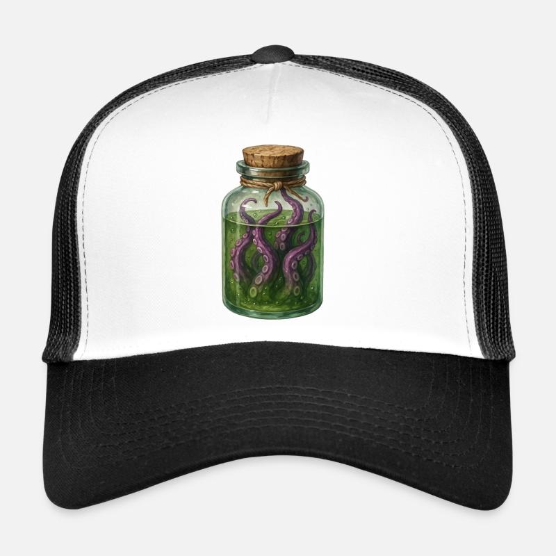 Tentacle Jar Alchemy Potion Halloween Trucker Cap
