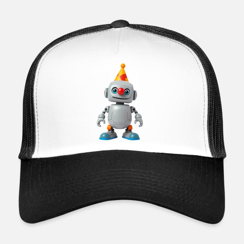 Little robot with party hat Trucker Cap