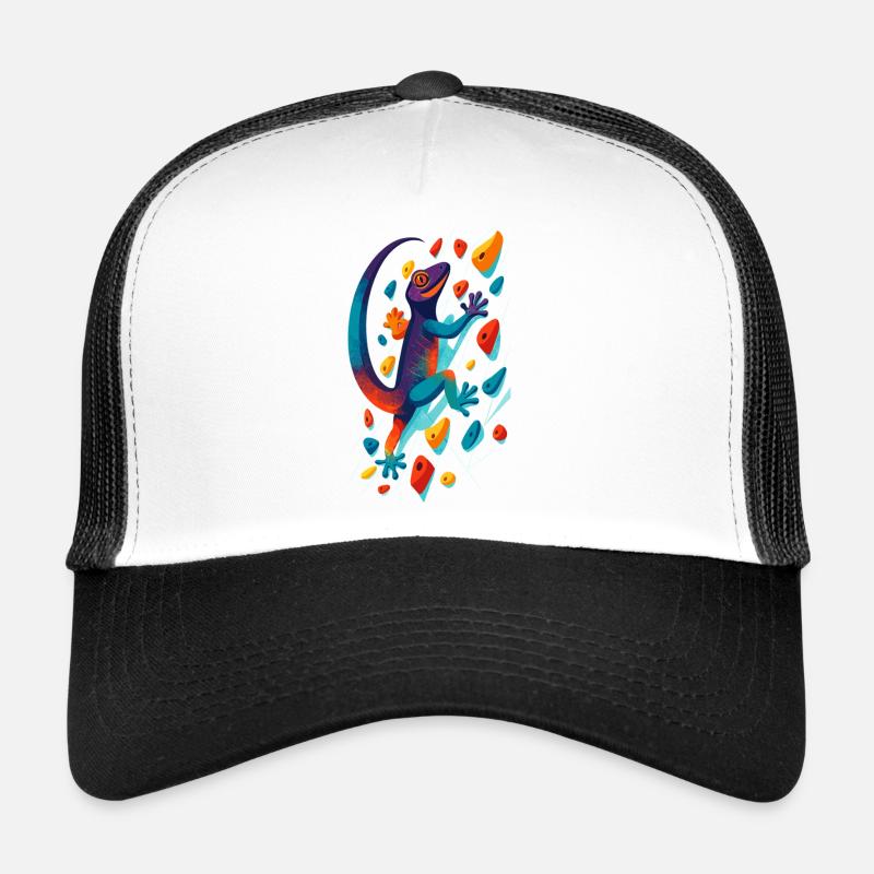 Bouldering Gecko Climbing Animal Climbing Lizard Gift Trucker Cap