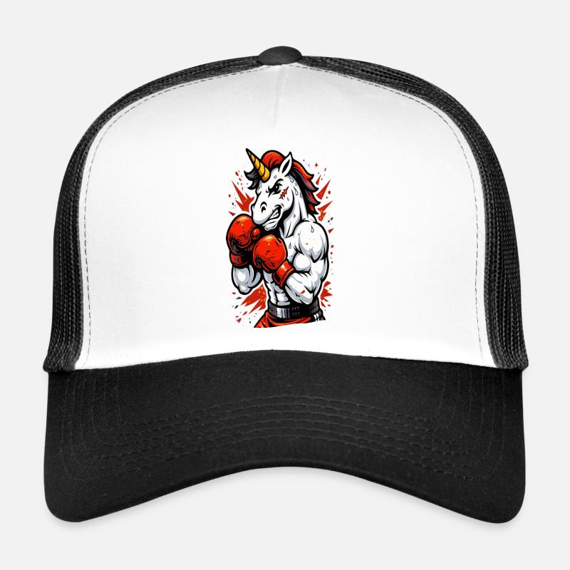 Illustration von Angry Unicorn Boxpower Trucker Cap
